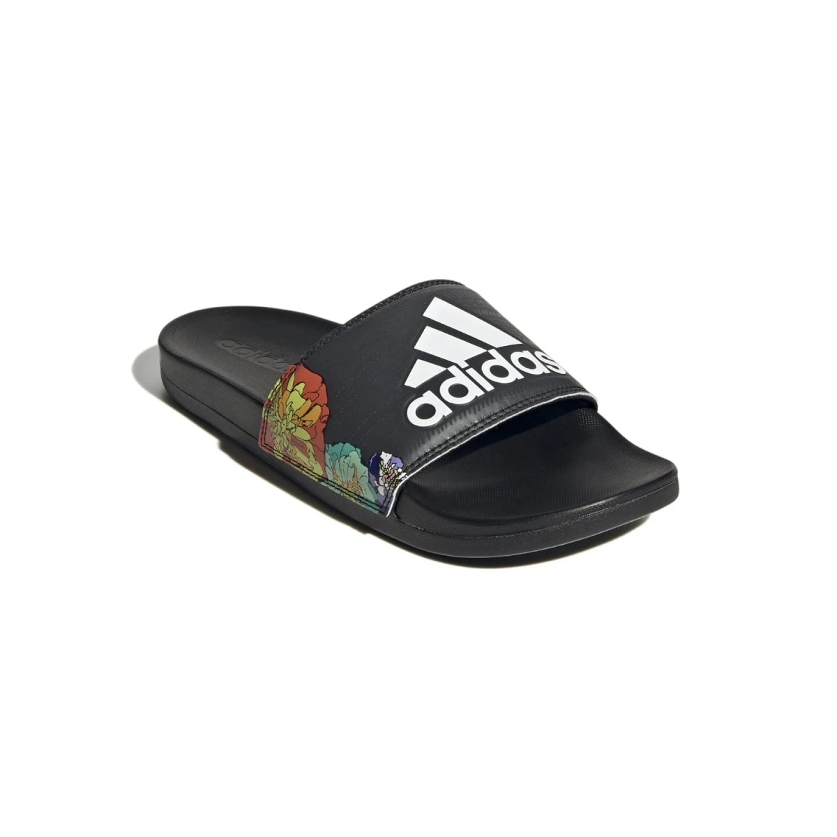 ADIDAS PERFORMANCE Adidas Badeschuhe Adilette Comfort Blume Schwarz/weiss Damen - 1 Paar 1 ADIDAS PERFORMANCE Adidas Badeschuhe Adilette Comfort Blume Schwarz/weiss Damen - 1 Paar
