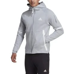 ADIDAS PERFORMANCE Aktion Noch Gültig Klicken Sie Auf Das Icon, Um Eine Erklärung Zu Erhalten. Adidas Kapuzenjacke Designed For Gameday (Baumwollmix, Schmal) Silbergrau Herren