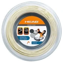 Head Tennissaite Sonic Pro (Haltbarkeit) Weiss 200m Rolle