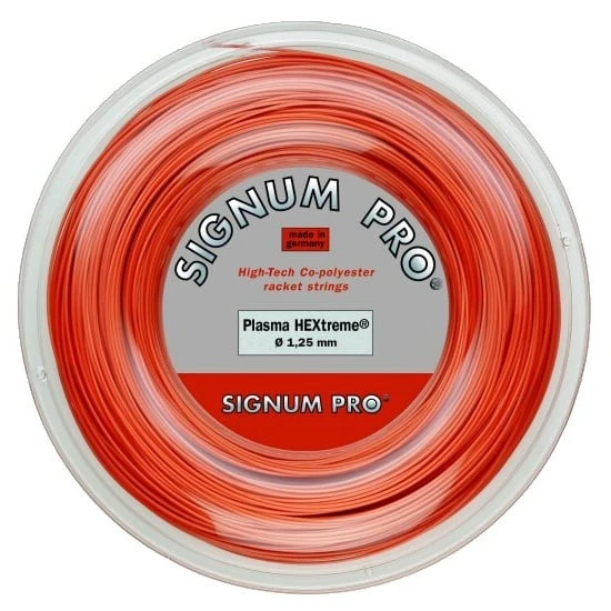 Signum Pro Tennissaite Plasma Hextreme (Haltbarkeit+Spin) Orange 120m Rolle 1 Signum Pro Tennissaite Plasma Hextreme (Haltbarkeit+Spin) Orange 120m Rolle