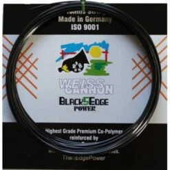 WeissCannon Tennissaite Black5Edge 1.24 (Haltbarkeit+Spin) Schwarz 12m Set